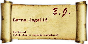 Barna Jagelló névjegykártya